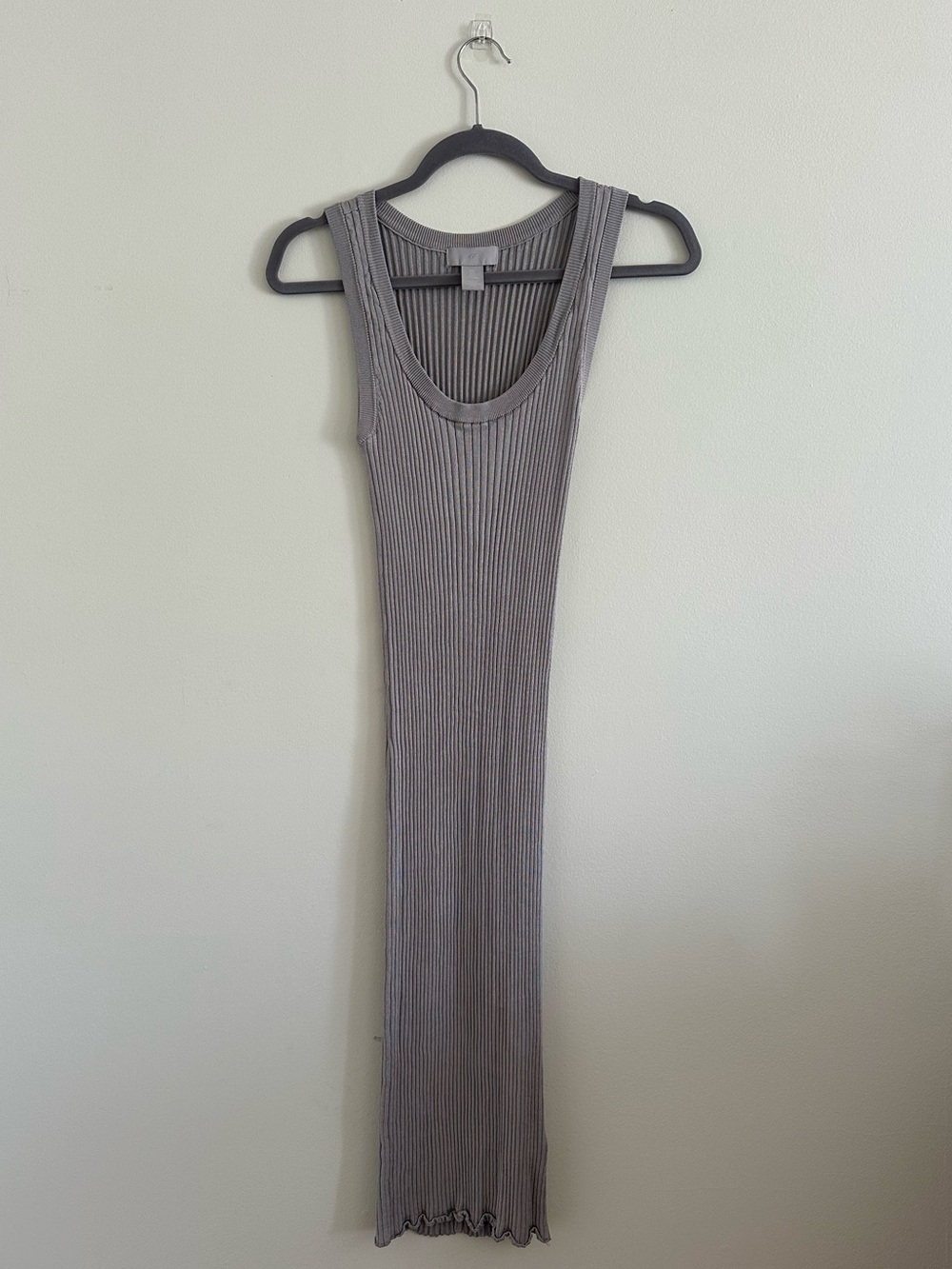 H&M Ribbed Tank Maxi Dress - Gray